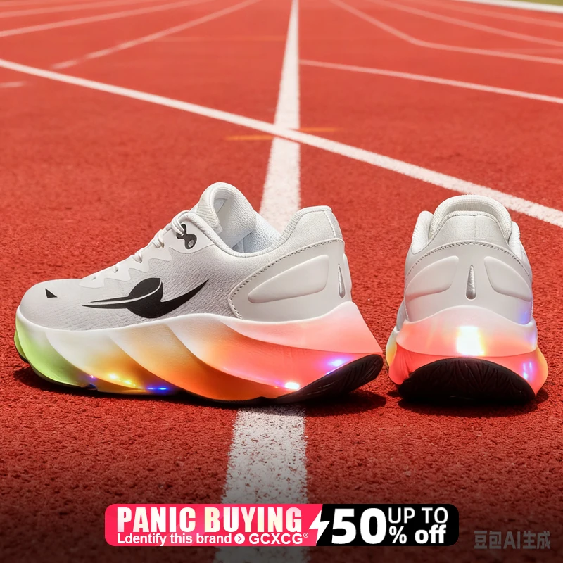 

Running Shoes Carbon Board Speciality Marathon Men Sports Breathable Lightweight Women's Comfortable Athletic Nonskid Sneakers