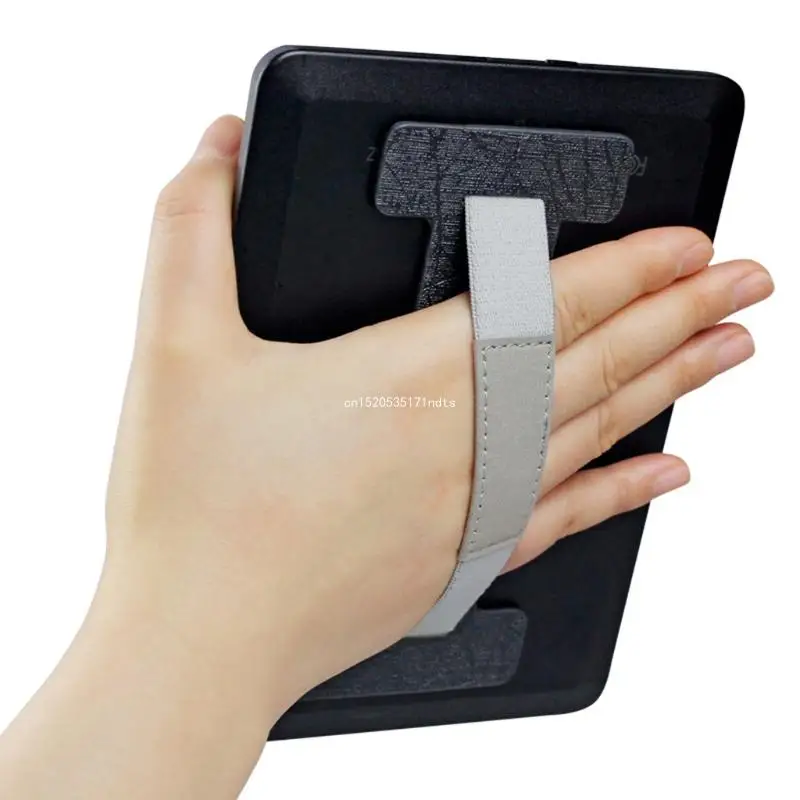 One-handed Operation Hand Strap Holder Best Gift for Your Kindle E-Readers Pad Under 9in Stretch Protective Leather Belt