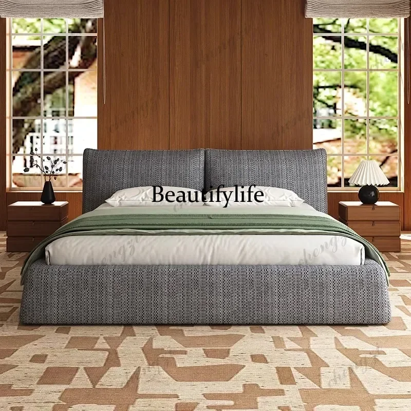 Nordic Gray Double Bed Australia Cheap Normal King Size Cloud Double Bed Japanese Luxury Adults Camas De Dormitorio FurnitureN13