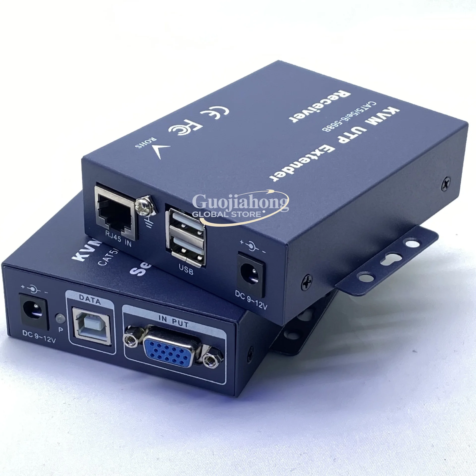 USB VGA Extender 100m KVM 100M Network Cable RJ45 to VGA Signal Transmission, Monitoring, Server