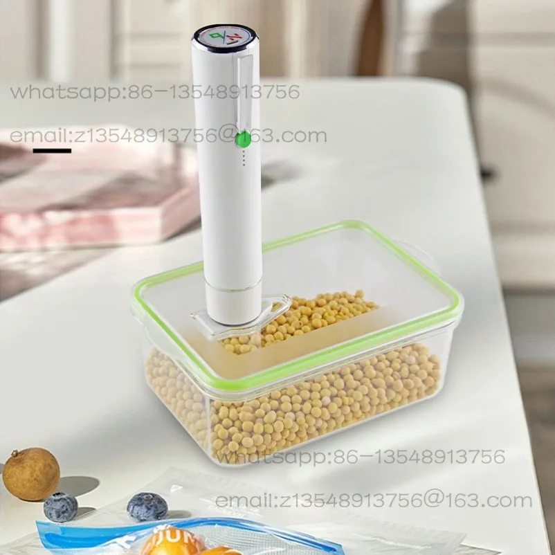 Household mini hand-held electric button vacuum sealing machine, portable small food vacuum pump