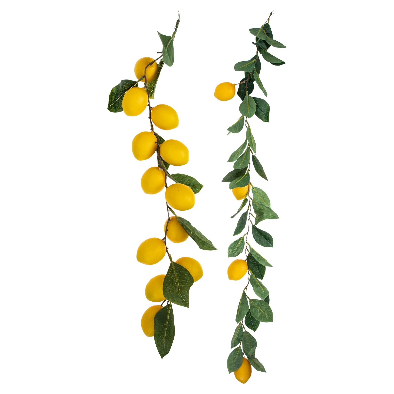 

2 Pcs Artificial Lemon Garland Home Decoration PlasticLemon Leaf Design Summer Breath Wedding Decor FruitDecor