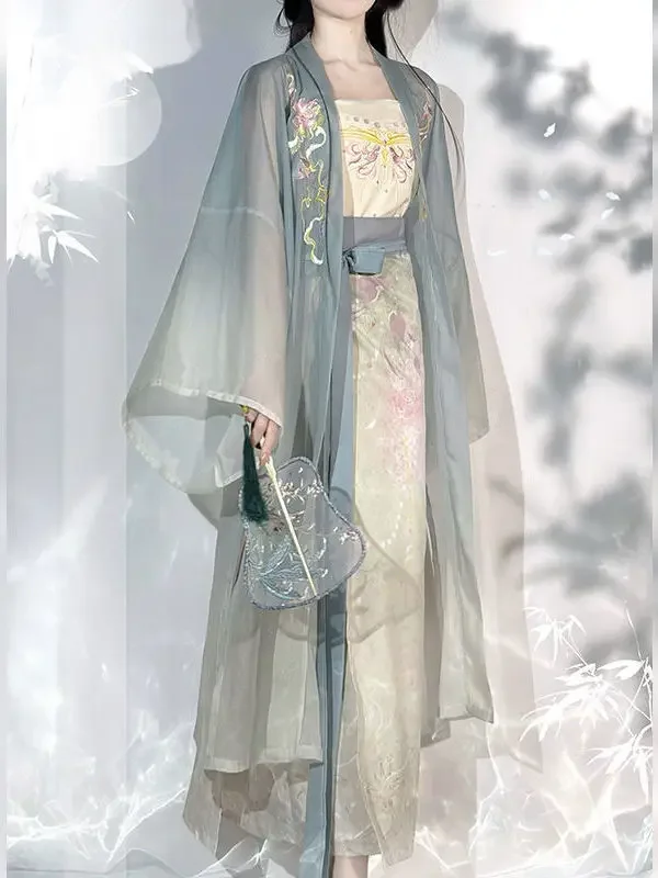 Hanfu Vrouwelijke Song-dynastie Draaiende Rok Chinese Stijl Cosplay Kostuum Verbeterde Han Elements Dagelijkse Jurk