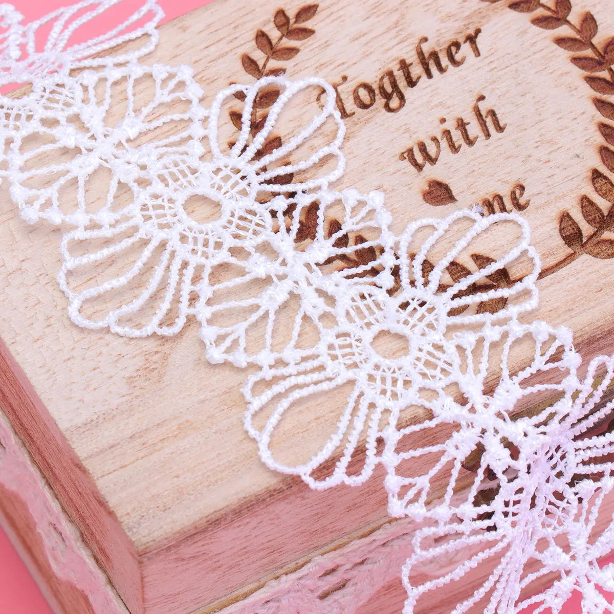 

1Pcs Lace Trim White Hollow Flower Embroidered Lace Ribbon Elegant Border Decoration for Clothing Dress Curtain Table Cloth Gift