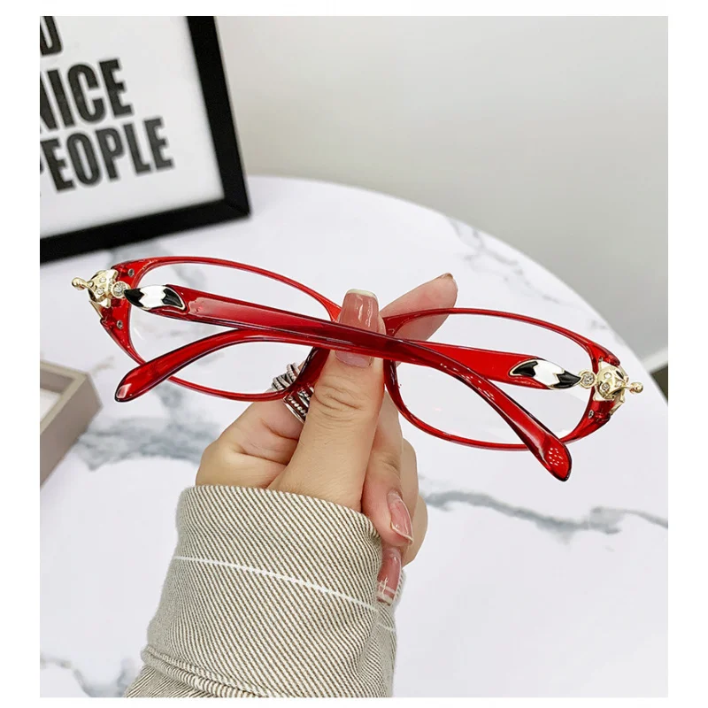 Fox Head Anti Blue Light Women's Fashion Trendy Middle aged and Elderly Presbyopia Glasses