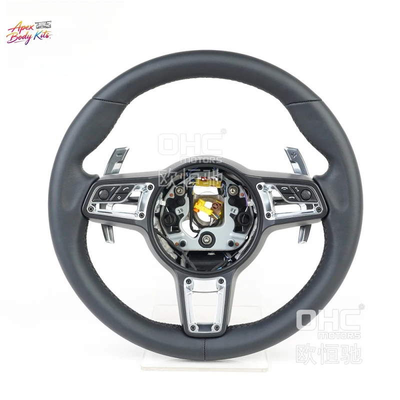 Suitable for  Porsche Cayenne 718GT 15-23 steering wheel modification and upgrade to a high-end full-leather car steering wheel
