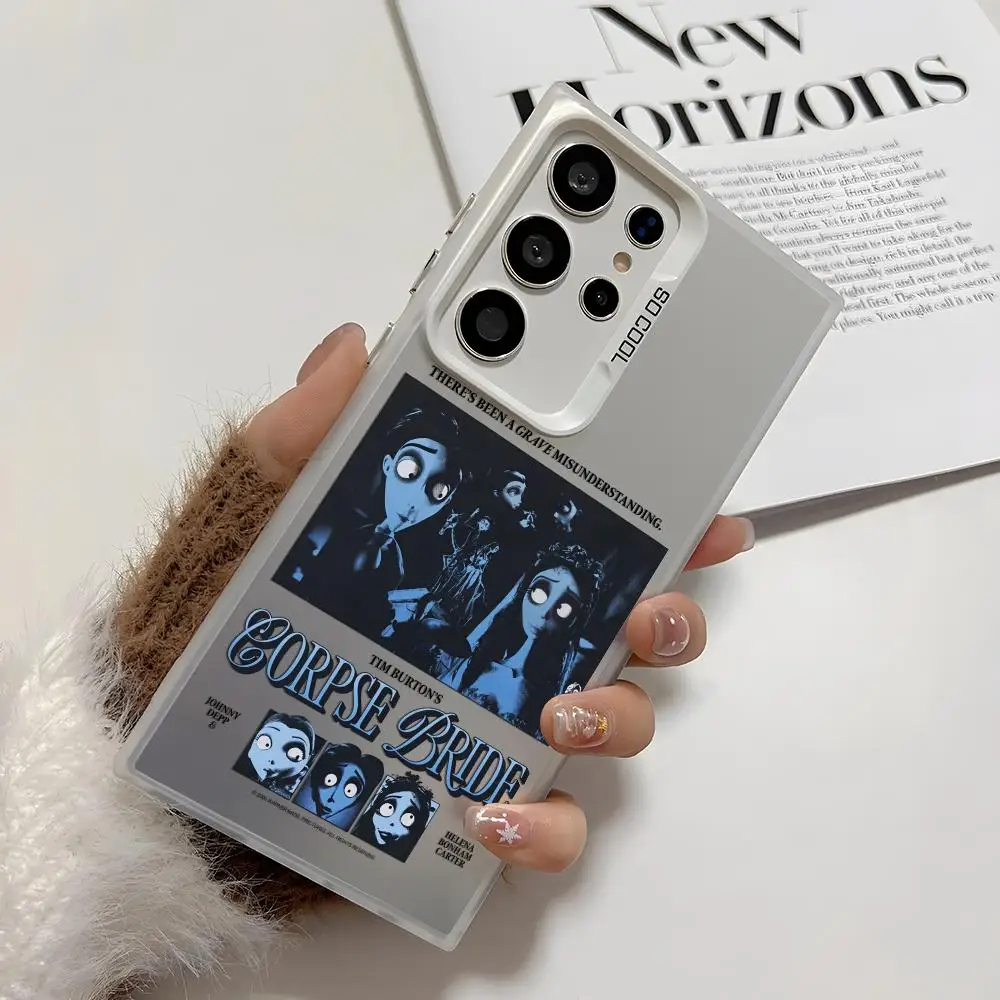 Coque de téléphone c-corpse BrideS Terror, étui en Silicone argenté pour Samsung Galaxy S25 Edge S24 S23 S22 S21 S20 Ultra Funda