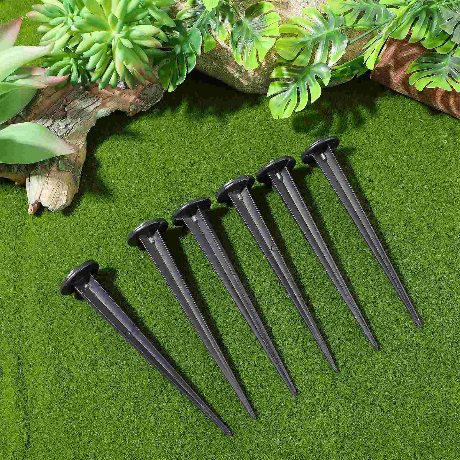 6 Pcs Accessories Lawn Lamp Socket Landscape Lights Floodlights Plastic Solar Stakes