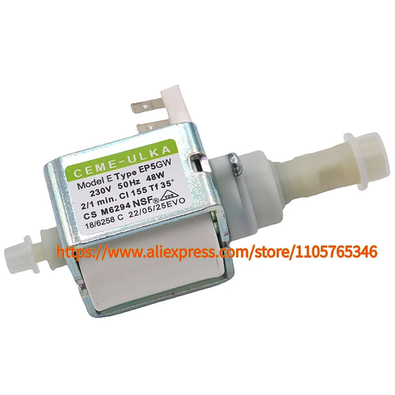 1pcs CEME ULKA EP5GW 230V 48W Original ITALY Coffee Machine Electromagnetic Pump Water Pump