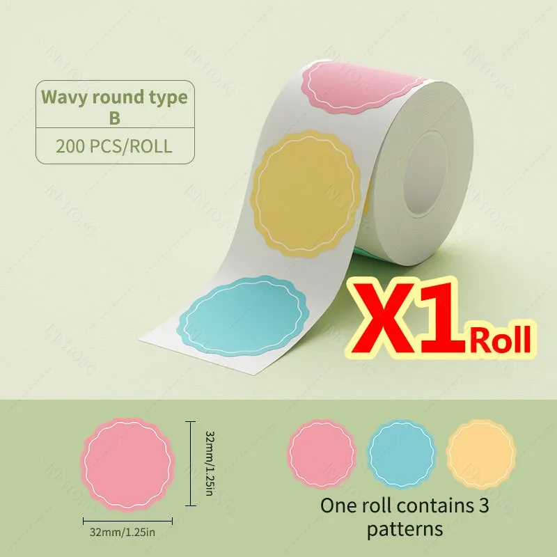 NiiMBOT B21 B1 B3S Ronde Label Afdrukken Sticker zelfklevende Thermische Waterdichte Digitale Nummer Cake Afdichting Sticker Papier - afbeelding 1