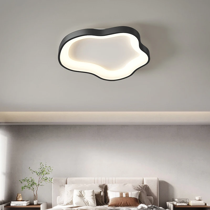 Bedroom Ceiling Lights White/Black/Gray Modern LED Ceiling Lamp Iron Body Chandelier Study Room Home Decot Lighting Fixture