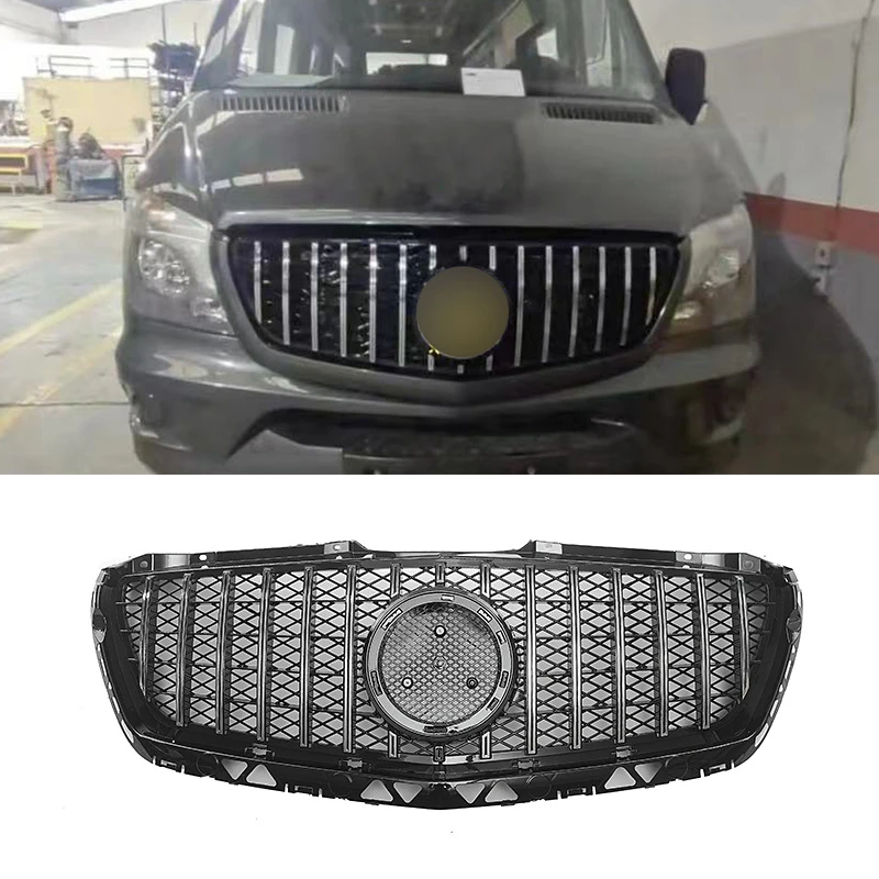 

Front Grille Grill Upgrade Diamond Style For Mercedes-Benz Sprinter W906 2014 2015 2016 2017 Tuning Accessories Grills