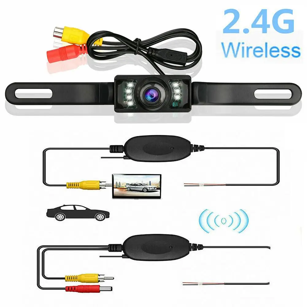 

Car Parking Rear Camera Wireless Video Transmitter Receiver Kit Night Vision Rear View Backup Monitor Vehicle Parts