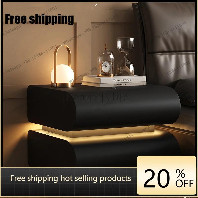 FGMinimalist European Night Table Decoration Aesthetic Simple Versatile Nightstand European Romance Comodino Bedroom Furniture