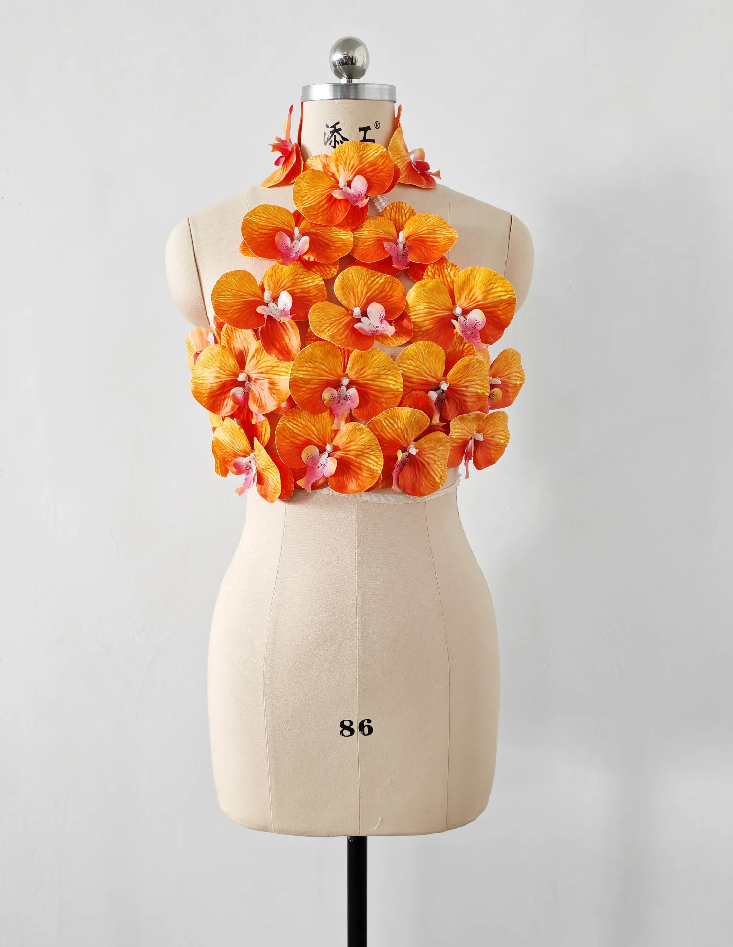 

Новинка 2025, летние оранжевые цветочные сексуальные топы с открытой спиной, музыкальный фестиваль, праздничная одежда для ночного клуба, оптовая продажа