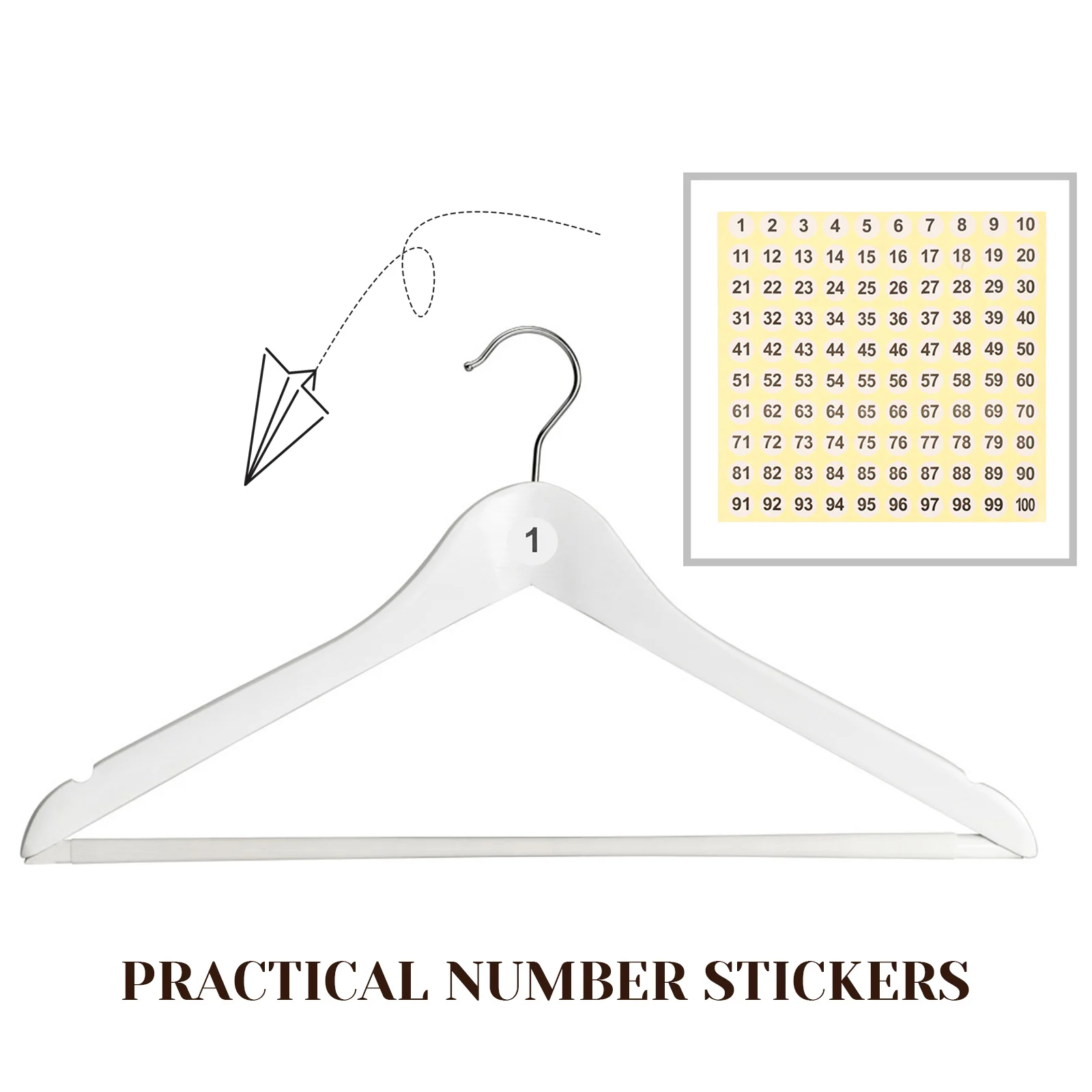 

100pcs Self Adhesive Numbered Labels Round Stickers for Envelopes Gifts DIY Craft Projects Storage Folder Organization Clear
