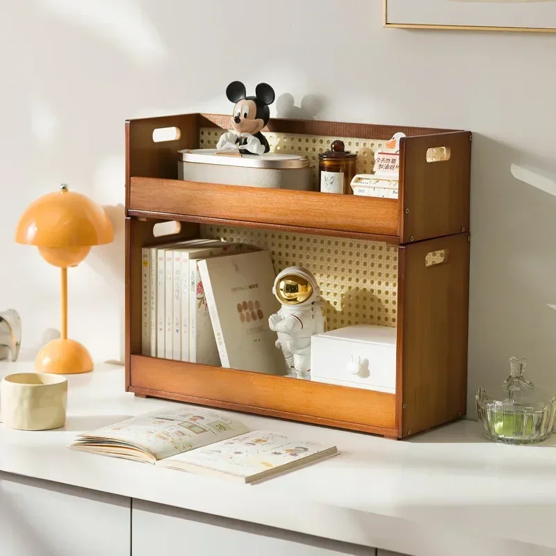Storage basket Household imitation rattan woven storage box Grid cabinet Storage box Wardrobe Clothes sundries storage box