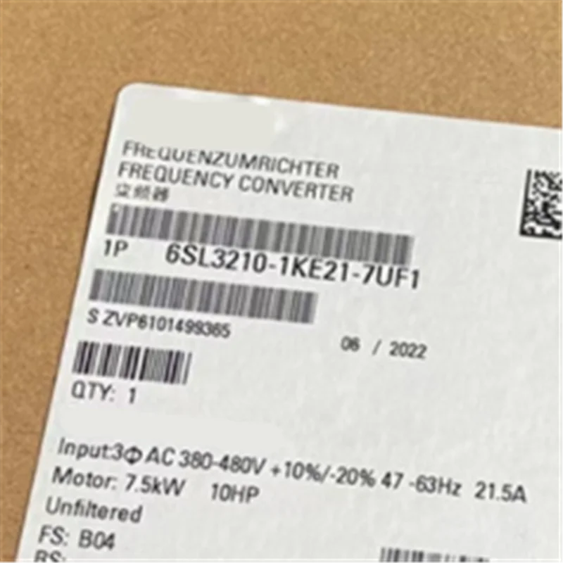 

NEW 6SL3210-1KE21-7UF1 6ES7131-6BF01-0BA0 6ES7155-6AR00-0AN0 6ES7132-6BD20-0DA0 6ES7954-8LT03-0AA0 6ES7954-8LE03-0AA0