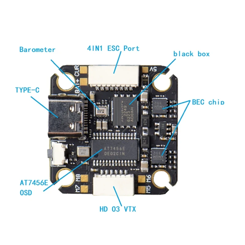 【جديد】F405 NOXE V2 وحدة تحكم في الطيران Baro OSD 16MB Blackbox 5V 10V Dual BEC 20X20mm 3-6S LIPO لطائرة بدون طيار FPV حرة