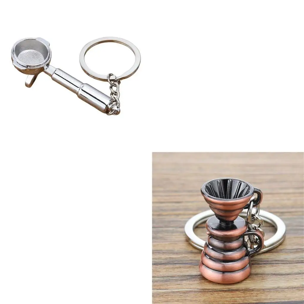 Espresso Machine Portafilter Keychain Coffee Accessory Small Coffee Tool for Key