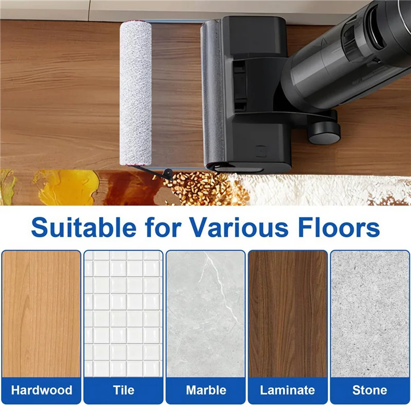 A50Q-ملحقات للمكنسة الكهربائية الرطبة والجافة Dreame H12 Pro / H12 المزدوجة اللاسلكية، بكرات الفرشاة ومرشحات HEPA