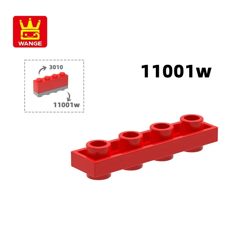 Wange 11001W 100g/147PCS 1x4 Bidirectional Short 4 holes on Both Sides Building Block Moc Compatible with Brick DIY