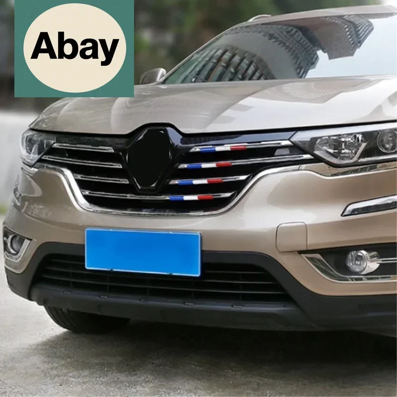 Fit 12Pcs ABS Car Front Grille Grill Cover Sticker for Renault Koleos QM6 QM5 Talisman Latitude Fluence Coupe Megane 2021 2020 2
