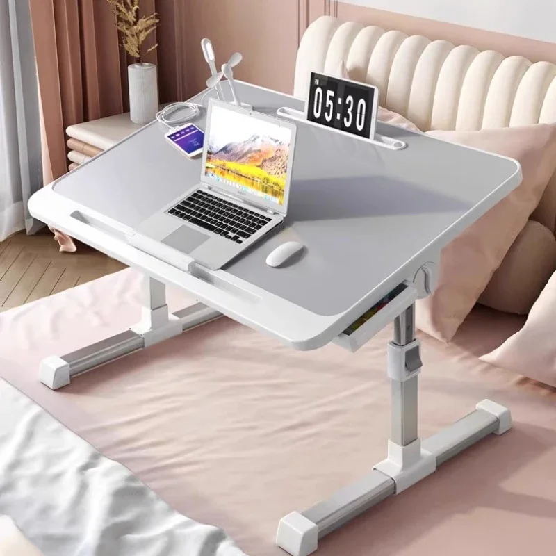 طاولة سرير محمولة قابلة للطي للكمبيوتر المحمول قابلة للتعديل بارتفاع مكتب الدراسة وحامل صينية للعمل والألعاب والأثاث المنزلي المريح #6