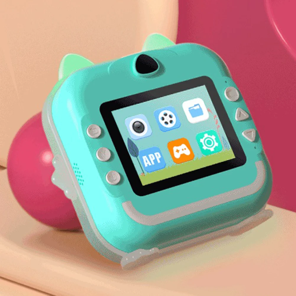 4 em 1 câmera digital bonito usb recarregável mini câmera de impressão instantânea 2.4in tela ips hd câmera de impressão de fotos para meninas meninos