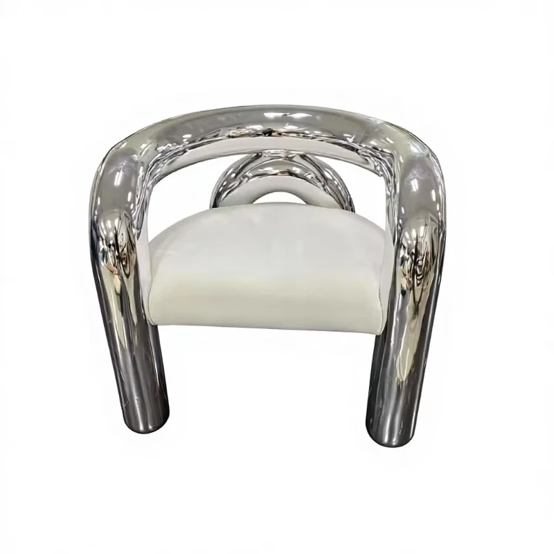 

Modern comfortable spherical chair living room chair durable non-fading PU steel frame breathable fabric soft imitation leathe