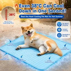 DualPet Dog Cat Summer Cooling Pad Mat Washable Puppy Big Dog Ice Gel Bed Mattress Cool Mascotas Cushion Blanket