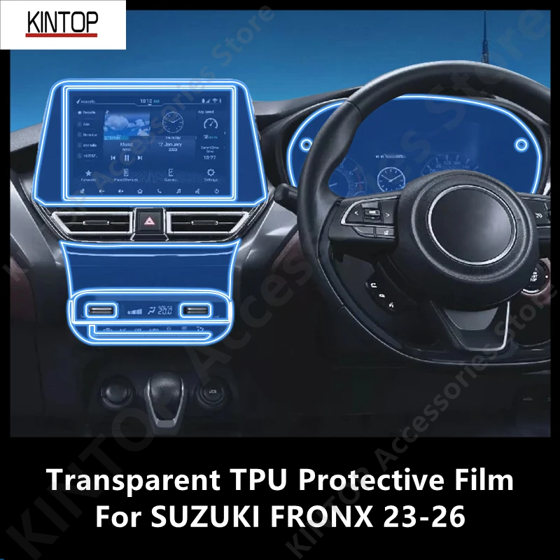 

For SUZUKI FRONX 23-26 Car Interior Center Console Transparent TPU Protective Film Anti-scratch Repair Film Accessories Refit