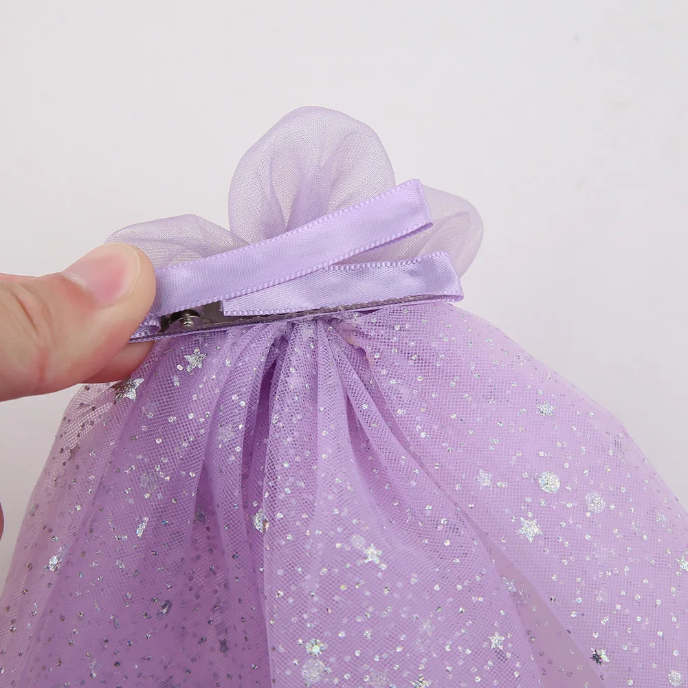 Princesa grampos de cabelo para meninas, grampos longos com lantejoulas, estrela, pérola, strass, glitter, borboleta, acessórios de fotografia,