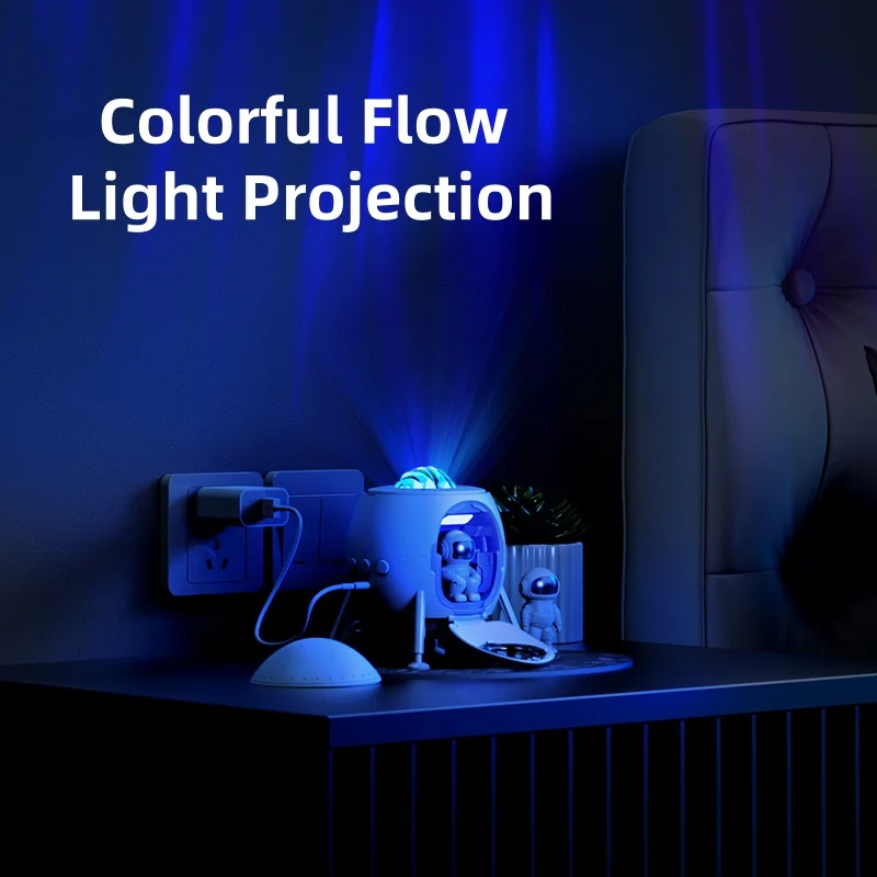 

Aurora Galaxy Astronaut Projector LED Night Light Kids Room Party Decor Speaker Colorful Projector Lamp Child Christmas Gifts