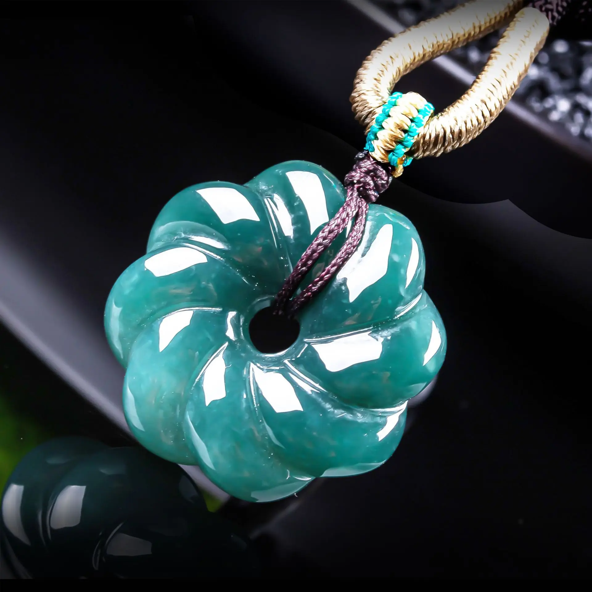 Collar con Colgante de Flor de Jadeíta Birmana Natural, Accesorios de Joyería de Moda, Amuletos de Piedras Preciosas, Jade Real, Regalos de Lujo para Mujeres