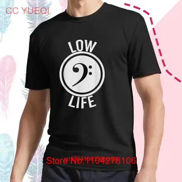 Low Life Bass Clef Guitar Player Music F Funny Active T Shirt long or short sleeves