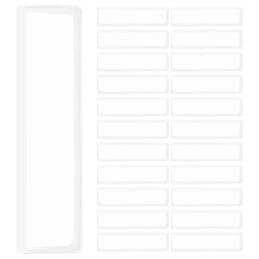 

50Pcs Transparent Self Adhesive Label Holders Plastic Pockets for Index Cards Name Tags Documents Protection on Storage Bins