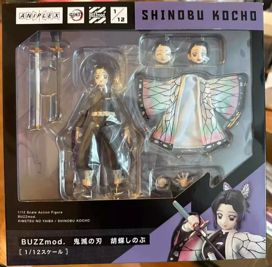 100% Original Aniplex BUZZmod Shinobu Kocho Kimetsu No Yaiba Demon Slayer Action Figures Model Toy Brinquedos Figura 1/12