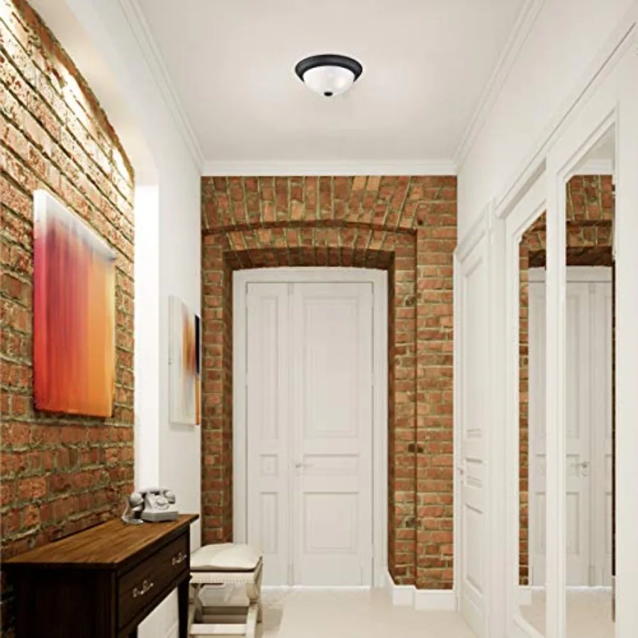 2-Light Indoor Dimmable Ceiling Light, Shade,,11.25 in W x 4.75 in H, Interior Lighting, Item 588251
