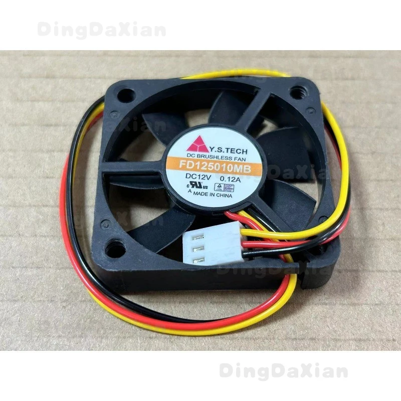 D 1 pcs For Y.S.TECH FD125010MB | 5010 12V 50×50×10mm 5CM Double Ball 3-Wire Axial Cooling Fan