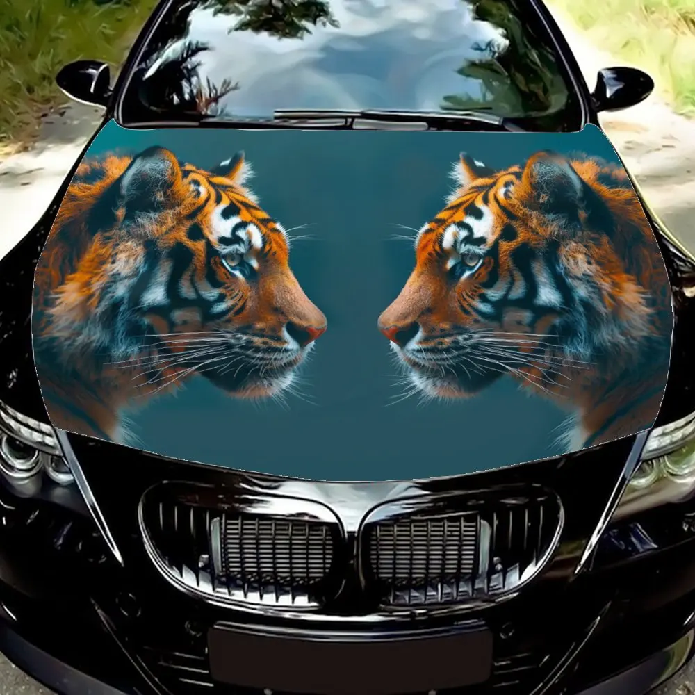 Envoltório de carro Wild Tiger – decalque de corpo inteiro para veículos compactos e SUVs