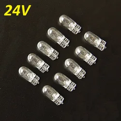 10pcs 24v Car T10  W5W 194 158 Wedge 4300K 12V 5W Halogen Bulb Signal Interior Lights Reading Light Plate Lamp light source