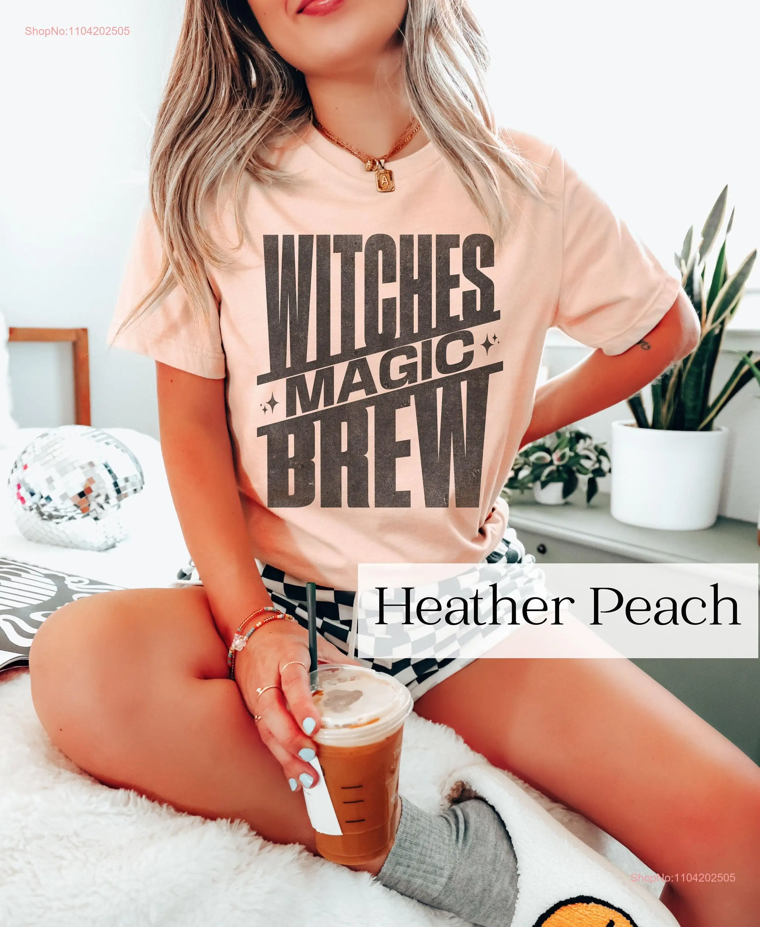 Witches Brew Coffee T Shirt Halloween Funny long or short sleeves