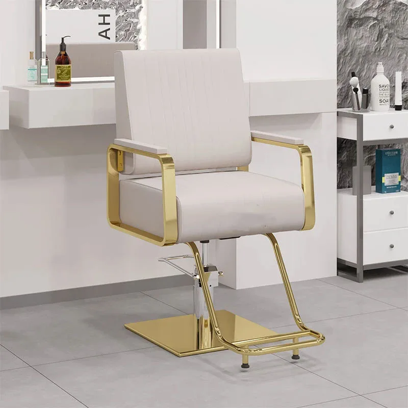 Italian Minimalist Barber Chair Practical Professional Salon Chair Cushioned Styling Friseurstuhl Barbershop Equipment