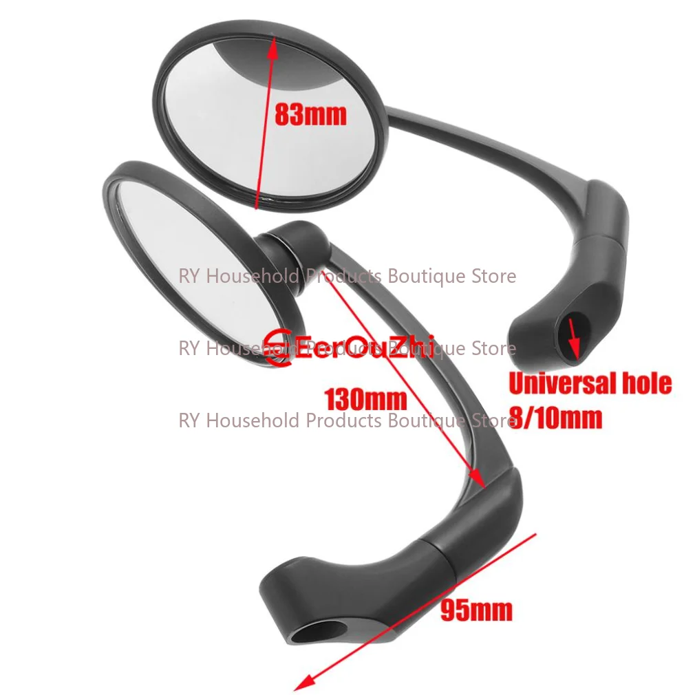 Motorcycle Rearview Side Mirror With 8/10mm Screws Universal Round Retro Modified Motorbike For Cafe Racer Rear View Mirrors