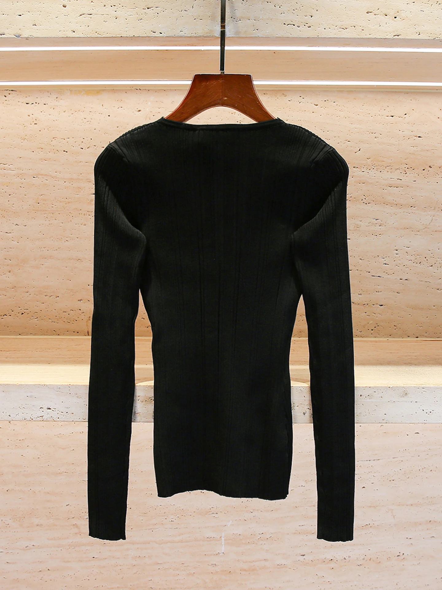 우아한 여성 니트 탑 다이아몬드 장식 레이스 패치워크 브이넥 풀오버 긴팔 레귤러 핏 출퇴근 스타일 니트웨어