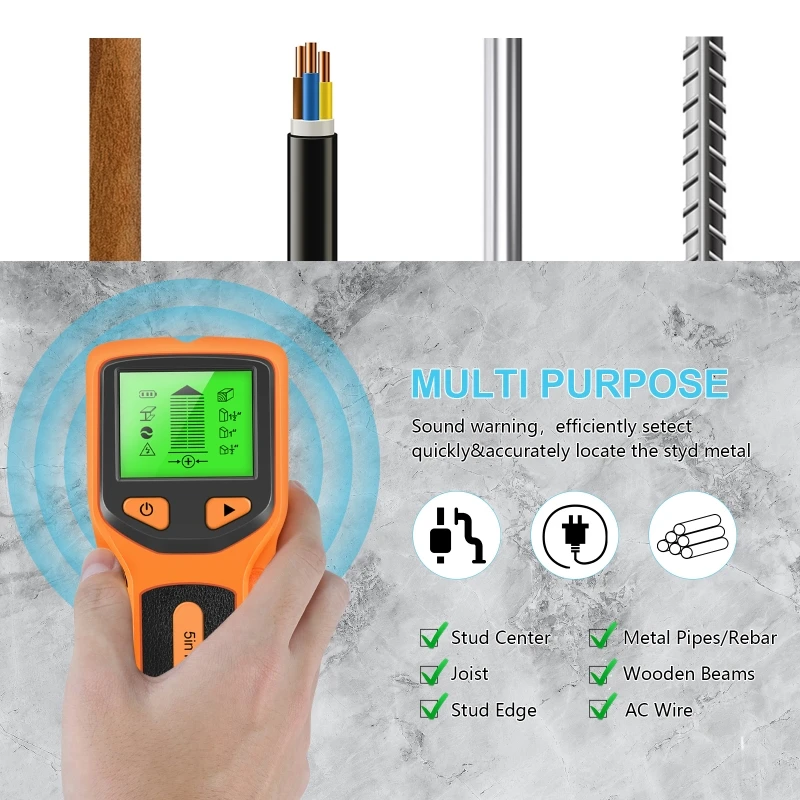 Finder Multi-probe Wall Scanner Handheld Moisture Humidity Tester