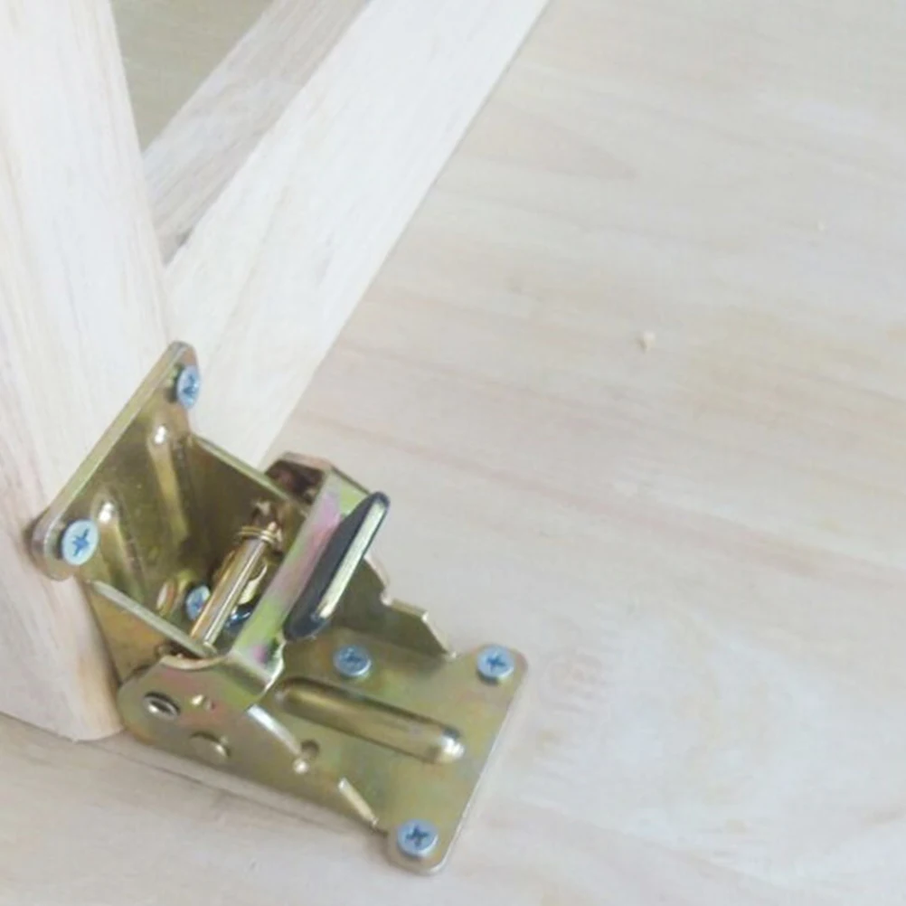 

2 Pcs Self-locking Table Leg Hinge Furniture Brackets Foldable Laundry Room Kitchen