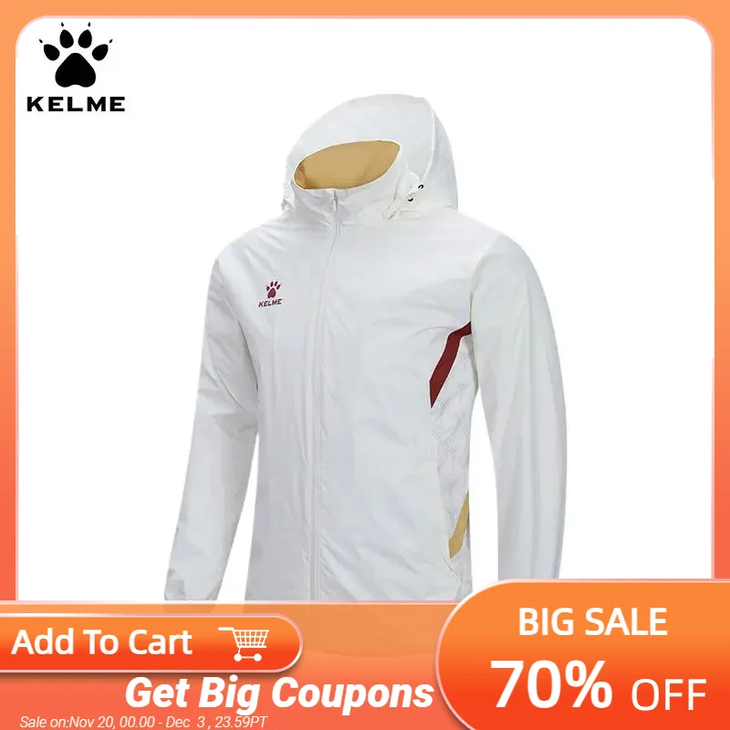 

Kelme Football Training Trench Coat Men's Sports Jacket Children's Qatar Series Outdoor Running Sports Windproof Jacket