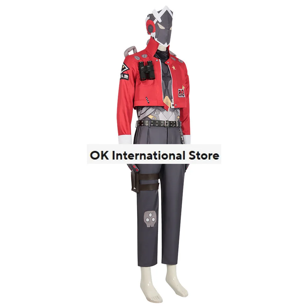 Billy the Kid Cosplay Costume Anime Game Zenless Zone Zero Costume rosso uniforme maschera parrucca vestito Halloween Party Outfit per uomo ragazzo